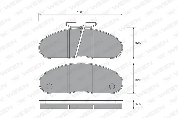Brake Pad Set, disc brake (151-2729)