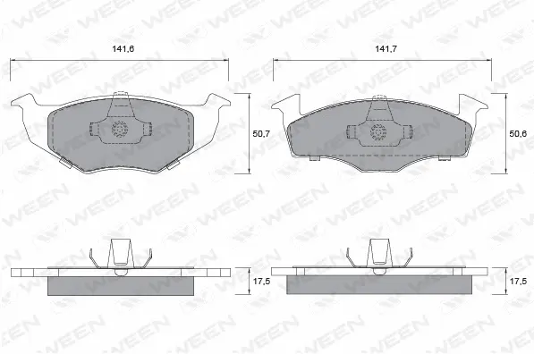 Brake Pad Set, disc brake (151-1143)