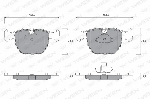 Brake Pad Set, disc brake (151-1269)