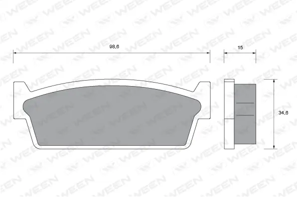 Brake Pad Set, disc brake (151-1574)