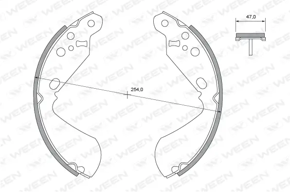 Brake Shoe Set (152-2398)