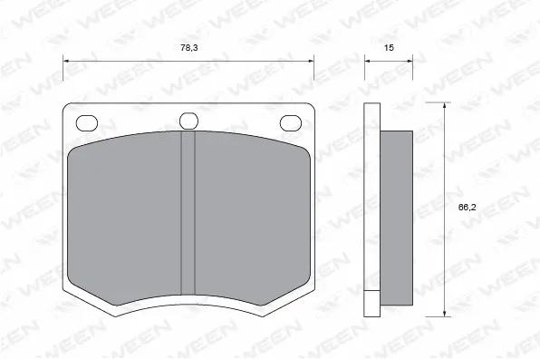 Brake Pad Set, disc brake (151-1390)