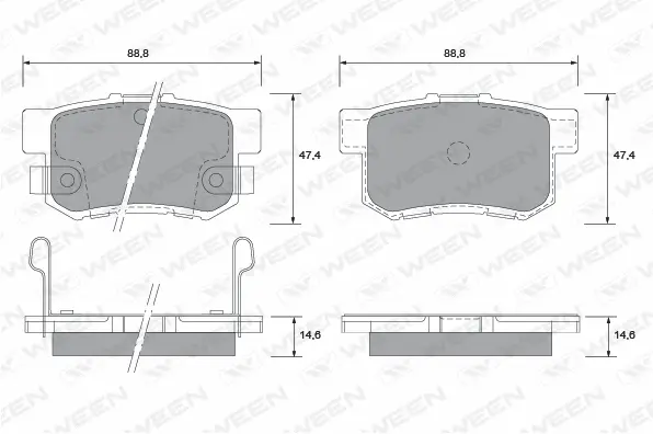 Brake Pad Set, disc brake (151-2170)