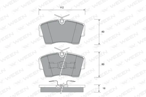 Brake Pad Set, disc brake (151-2352)