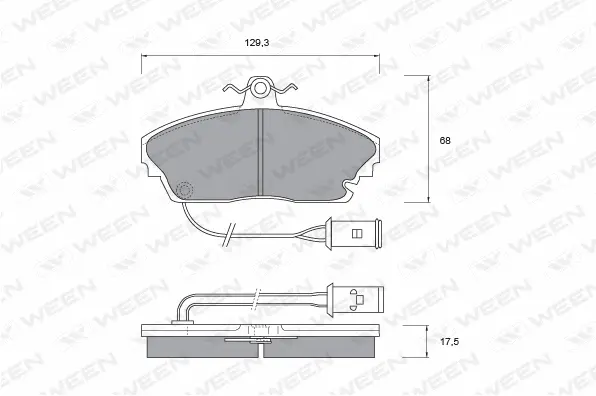 Brake Pad Set, disc brake (151-1018)