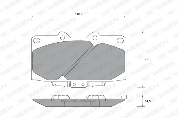 Brake Pad Set, disc brake (151-2144)