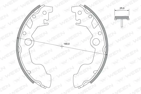 Brake Shoe Set (152-2391)