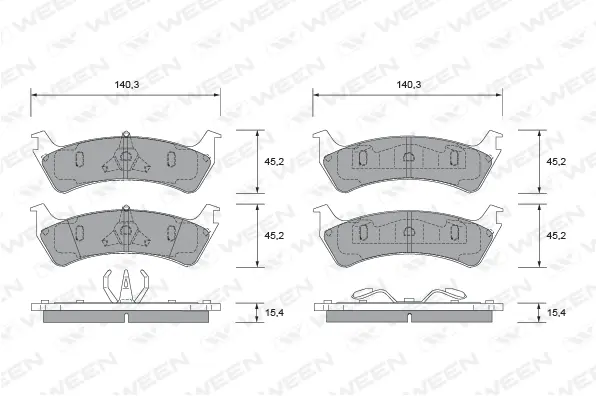 Brake Pad Set, disc brake (151-2498)