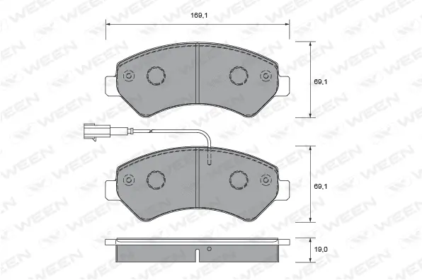 Brake Pad Set, disc brake (151-2639)