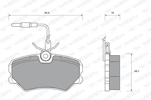 Brake Pad Set, disc brake (151-1591)
