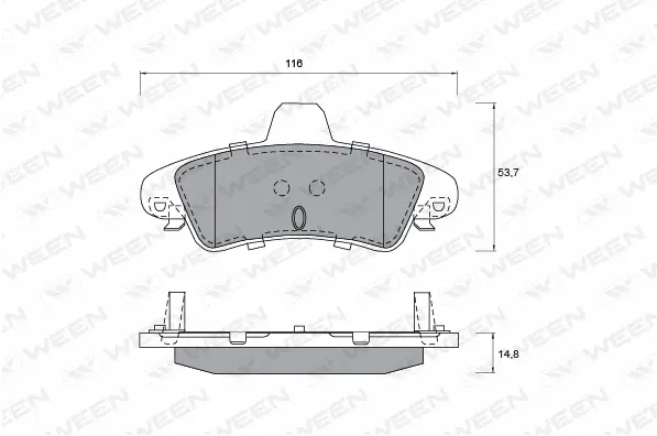 Brake Pad Set, disc brake (151-1214)