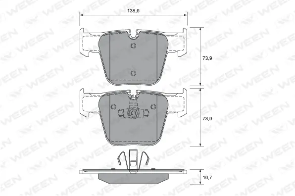 Brake Pad Set, disc brake (151-1939)