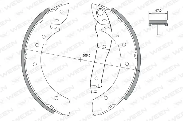 Brake Shoe Set (152-2256)