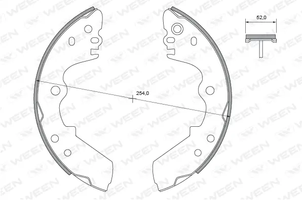 Brake Shoe Set (152-2378)