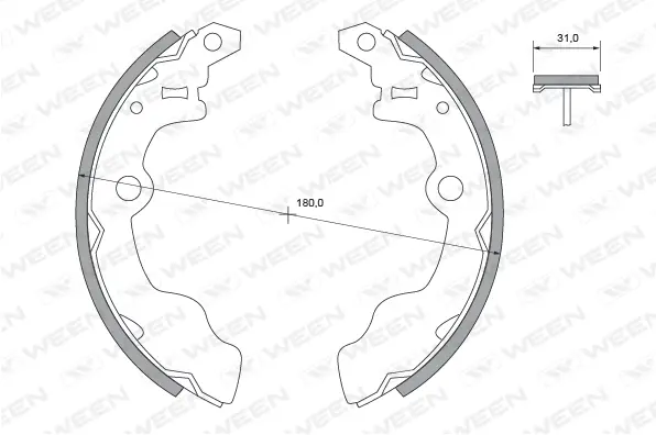 Brake Shoe Set (152-2336)