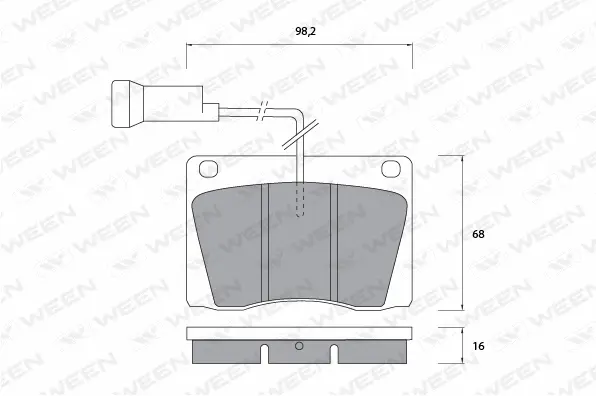 Brake Pad Set, disc brake (151-1087)