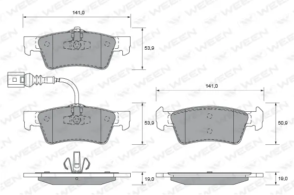 Brake Pad Set, disc brake (151-1906)
