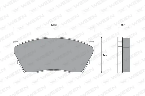 Brake Pad Set, disc brake (151-1691)