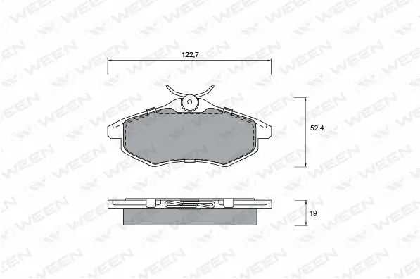 Brake Pad Set, disc brake (151-1275)