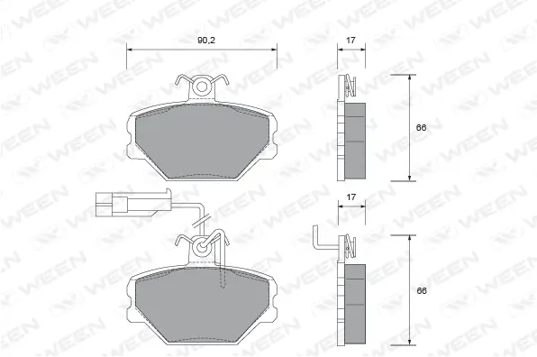 Brake Pad Set, disc brake (151-1467)