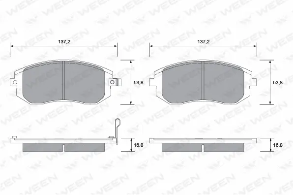 Brake Pad Set, disc brake (151-2299)