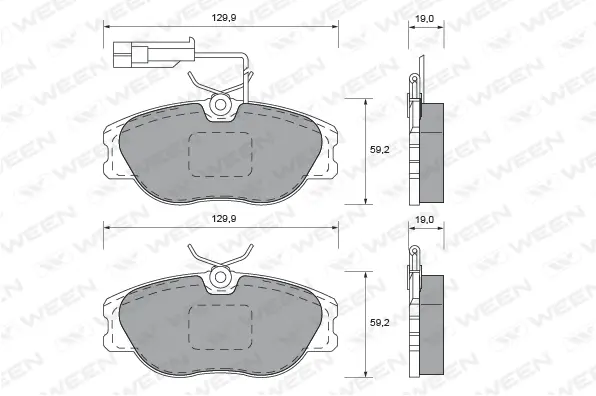 Brake Pad Set, disc brake (151-1599)