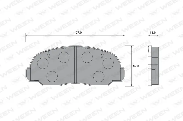 Brake Pad Set, disc brake (151-1529)