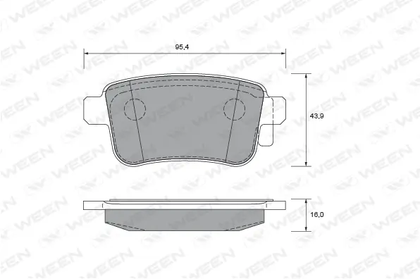 Brake Pad Set, disc brake (151-2695)