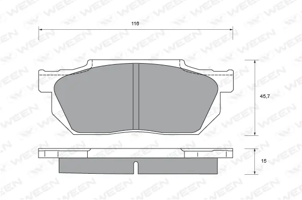 Brake Pad Set, disc brake (151-2374)