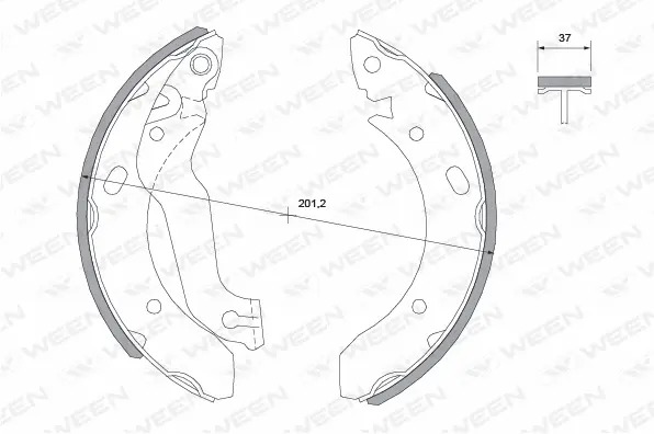 Brake Shoe Set (152-2013)
