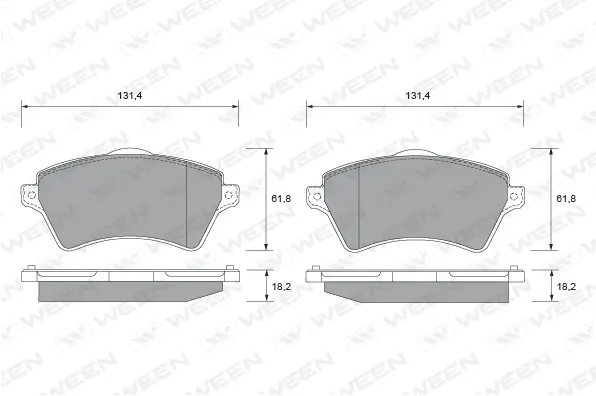 Brake Pad Set, disc brake (151-1887)