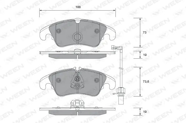 Brake Pad Set, disc brake (151-2709)