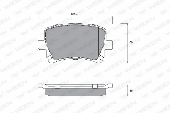 Brake Pad Set, disc brake (151-1147)