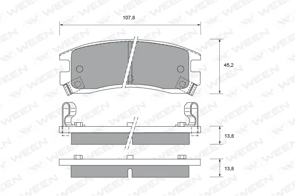 Brake Pad Set, disc brake (151-2442)