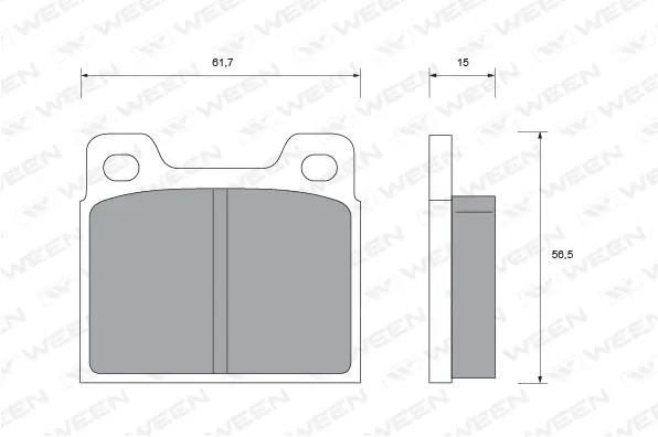 Brake Pad Set, disc brake (151-1563)