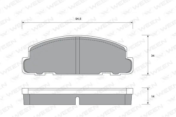 Brake Pad Set, disc brake (151-1490)