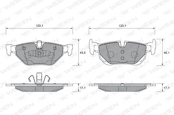 Brake Pad Set, disc brake (151-1993)