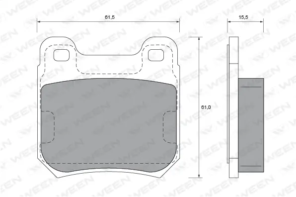 Brake Pad Set, disc brake (151-1508)