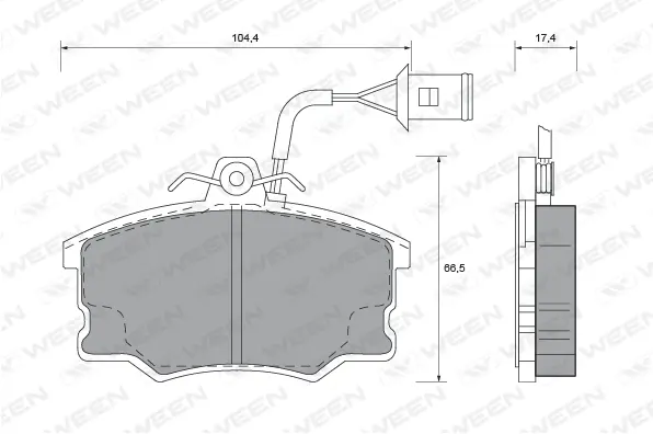 Brake Pad Set, disc brake (151-1600)