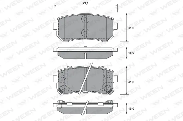 Brake Pad Set, disc brake (151-2581)