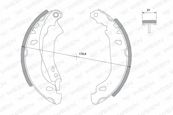 Brake Shoe Set (152-2045)