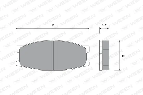 Brake Pad Set, disc brake (151-1575)