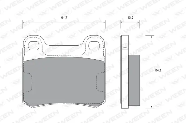 Brake Pad Set, disc brake (151-2094)