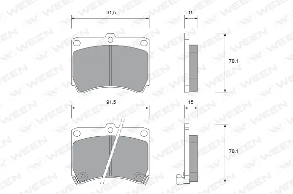 Brake Pad Set, disc brake (151-1580)