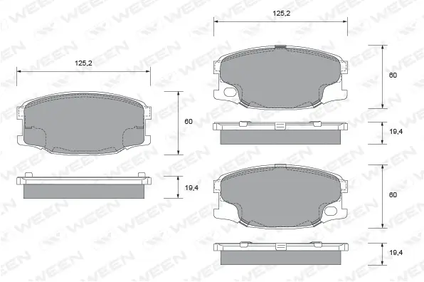 Brake Pad Set, disc brake (151-2349)