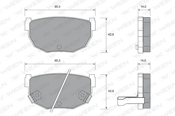 Brake Pad Set, disc brake (151-2152)