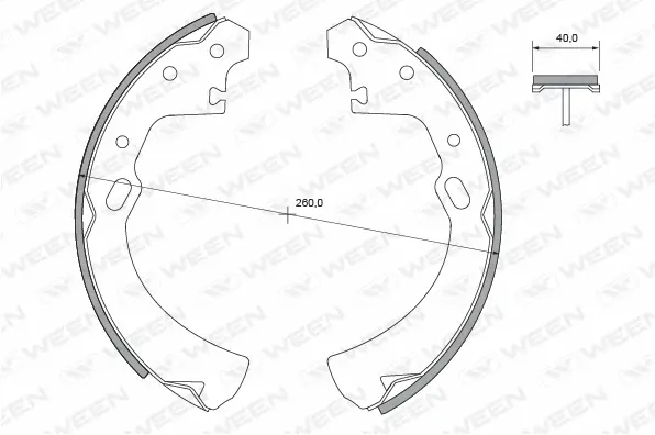 Brake Shoe Set (152-2393)