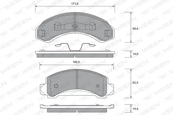 Brake Pad Set, disc brake (151-2403)