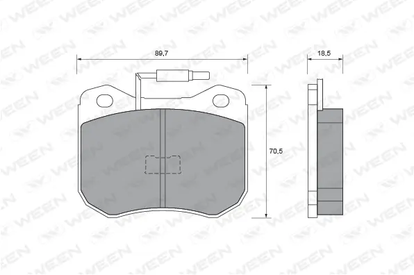 Brake Pad Set, disc brake (151-2020)