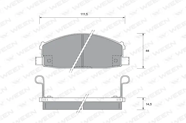 Brake Pad Set, disc brake (151-1572)